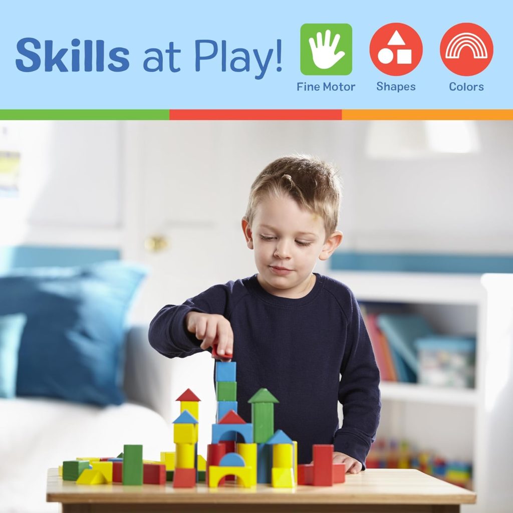 Melissa and Doug Wooden Building Blocks